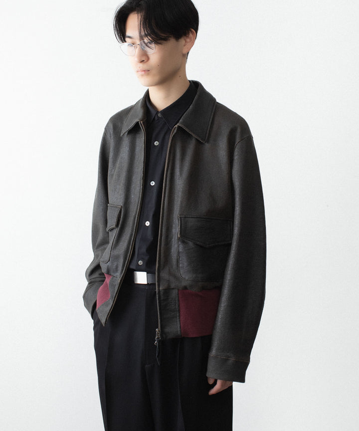 ANTHEM A アンセムエーのCRACK TERRY BLOUSONのBROWN 公式通販サイトsession福岡セレクトショップ