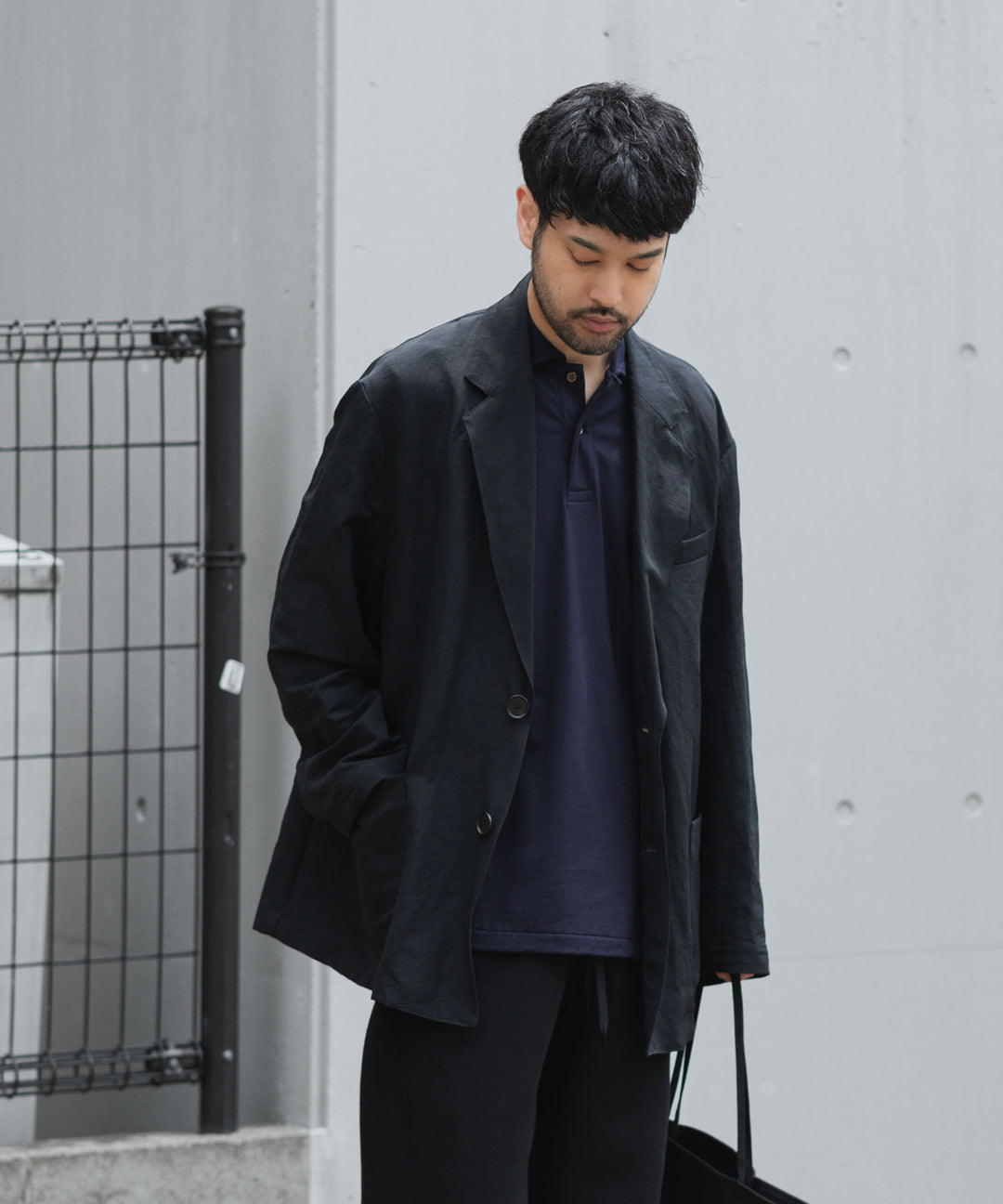 INTÉRIM(インテリム)の HYPER BIG HIGH GAUGE SUVIN JERSEY POLO SHIRT - ROYAL D.PURPLEの公式通販サイトsession福岡セレクトショップ