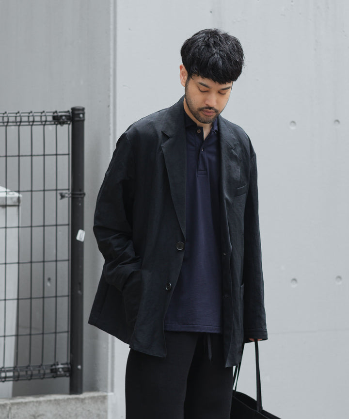 INTÉRIM(インテリム)の HYPER BIG HIGH GAUGE SUVIN JERSEY POLO SHIRT - ROYAL D.PURPLEの公式通販サイトsession福岡セレクトショップ
