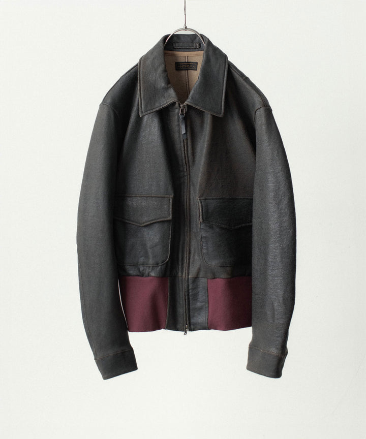 ANTHEM A アンセムエーのCRACK TERRY BLOUSONのBROWN 公式通販サイトsession福岡セレクトショップ
