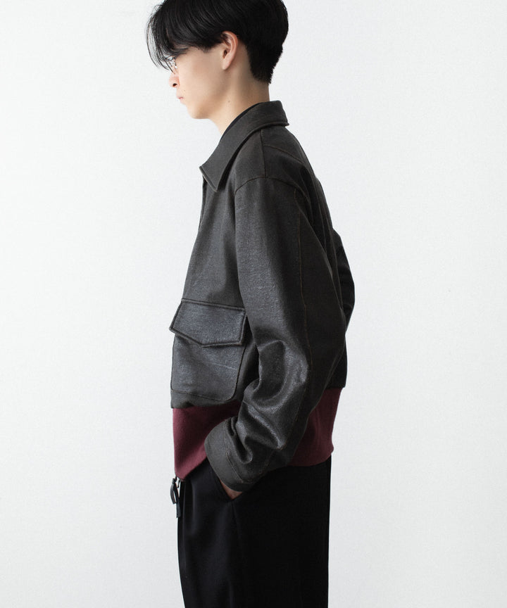 ANTHEM A アンセムエーのCRACK TERRY BLOUSONのBROWN 公式通販サイトsession福岡セレクトショップ
