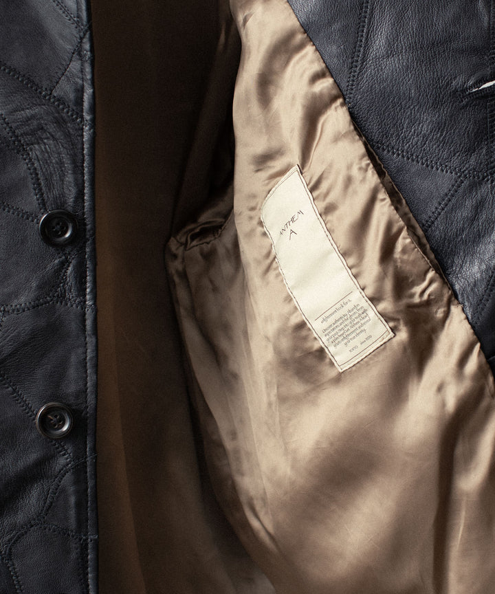 ANTHEM A アンセムエーのCOW LEATHER UNEVEN JACKETのBLACK 公式通販サイトsession福岡セレクトショップ