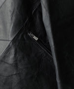 画像をギャラリービューアに読み込む, ANTHEM A アンセムエーのCOW LEATHER UNEVEN JACKETのBLACK 公式通販サイトsession福岡セレクトショップ
