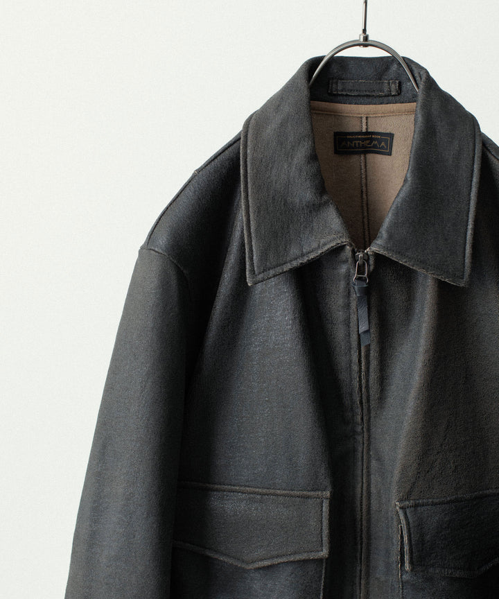 ANTHEM A アンセムエーのCRACK TERRY BLOUSONのBROWN 公式通販サイトsession福岡セレクトショップ