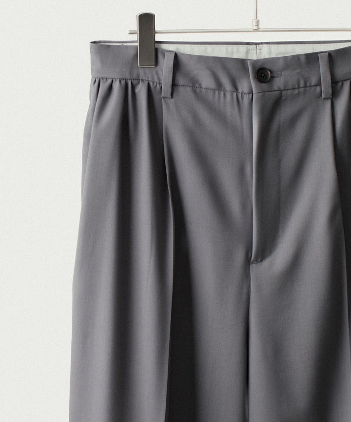 ANTHEM A アンセム エーのWOOL TROPICAL SIDE GATHER SLACKSの公式通販サイトsession福岡セレクトショップ