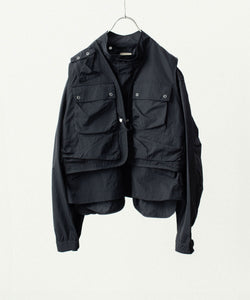 ANTHEM A / アンセムエー】DOCKING NYLON SHORT BLOUSON - BLACK