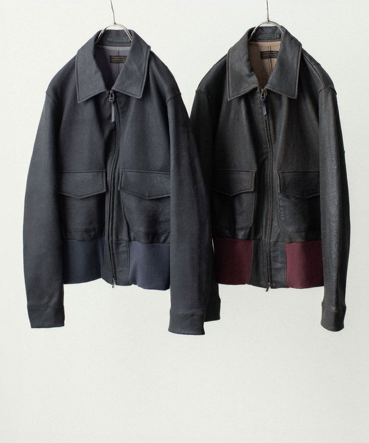 ANTHEM A アンセムエーのCRACK TERRY BLOUSONのBLUE GRAY 公式通販サイトsession福岡セレクトショップ