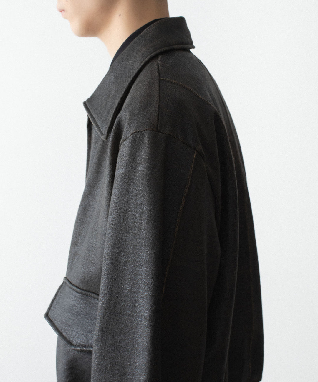 ANTHEM A アンセムエーのCRACK TERRY BLOUSONのBROWN 公式通販サイトsession福岡セレクトショップ