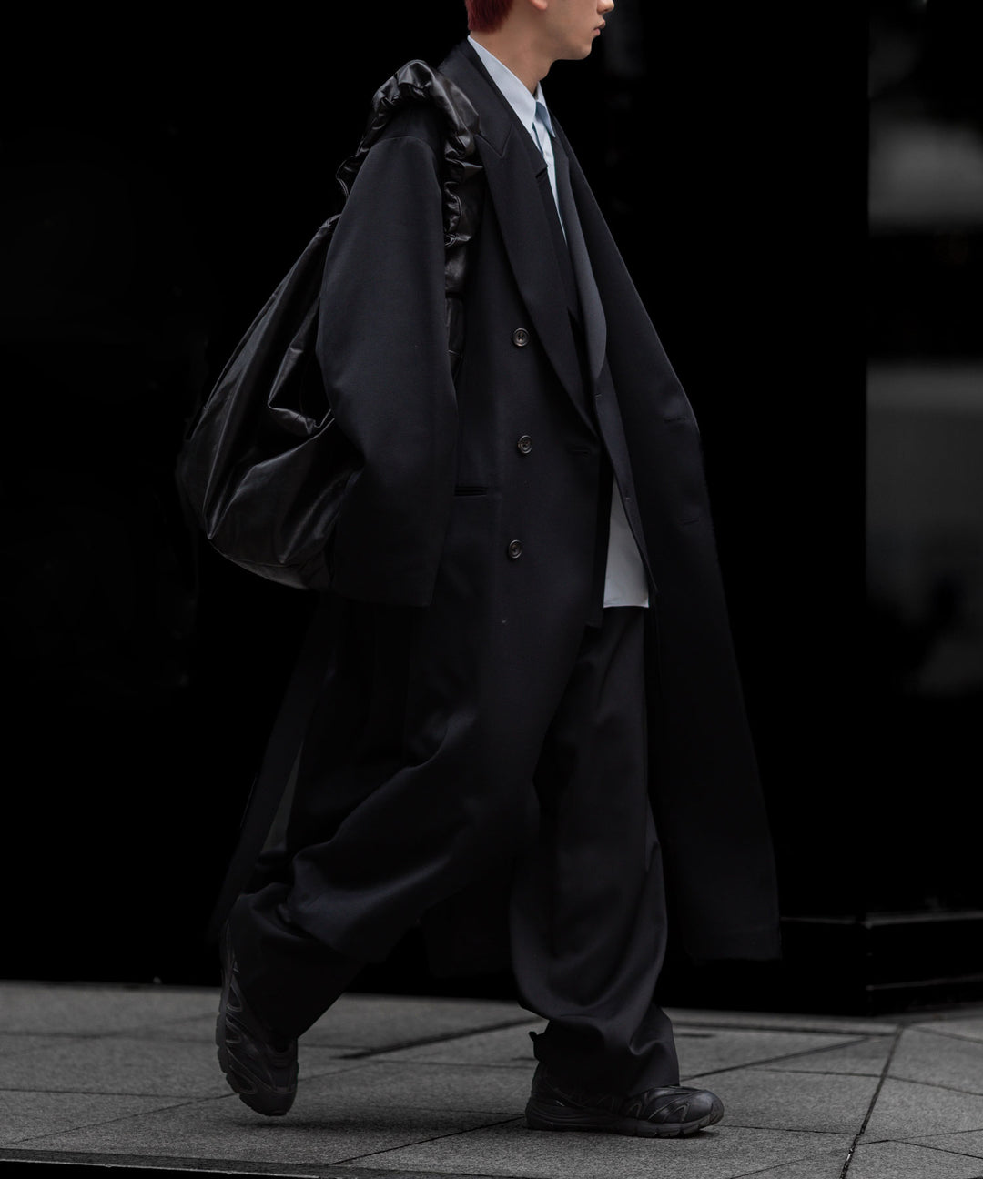 ssstein(シュタイン)のW/SI SATIN PEAK LAPEL LONG COAT - BLACKの公式通販サイトsession福岡セレクトショップ
