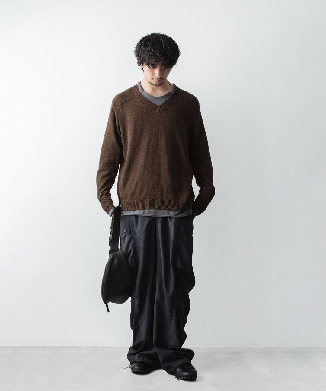 CODA コーダ BROWN SHRUNKEN V-NECK PULLOVERのBROWN 公式通販サイトsession福岡セレクトショップ