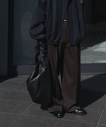 画像をギャラリービューアに読み込む, ssstein(シュタイン)のLONG WIDE TROUSERS (2/90 WOOL GABARDINE) - DARK BROWNの公式通販サイトsession福岡セレクトショップ
