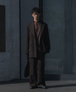 画像をギャラリービューアに読み込む, ssstein(シュタイン)のLONG WIDE TROUSERS (2/90 WOOL GABARDINE) - DARK BROWNの公式通販サイトsession福岡セレクトショップ
