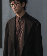 画像をギャラリービューアに読み込む, VEIN ヴェインのSYNTHETIC SUEDE LEATHER L/S SHIRT - BROWNの公式通販サイトsession福岡セレクトショップ
