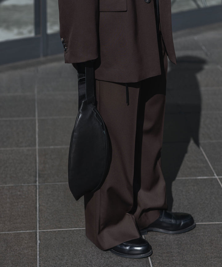 ssstein(シュタイン)のLONG WIDE TROUSERS (2/90 WOOL GABARDINE) - DARK BROWNの公式通販サイトsession福岡セレクトショップ