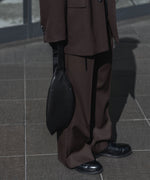 画像をギャラリービューアに読み込む, ssstein(シュタイン)のLONG WIDE TROUSERS (2/90 WOOL GABARDINE) - DARK BROWNの公式通販サイトsession福岡セレクトショップ
