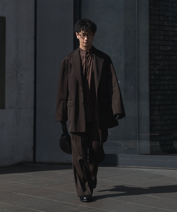 VEIN ヴェインのSYNTHETIC SUEDE LEATHER L/S SHIRT - BROWNの公式通販サイトsession福岡セレクトショップ