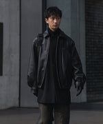 画像をギャラリービューアに読み込む, ssstein(シュタイン)のCOW LEATHER VINTAGE ZIP JACKET - BLACKの公式通販サイトsession福岡セレクトショップ
