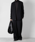 画像をギャラリービューアに読み込む, ATTACHMENT アタッチメントのPE STRETCH RIB WIDE LOUNGE TROUSERS - BLACK 公式通販サイトsession福岡セレクトショップ
