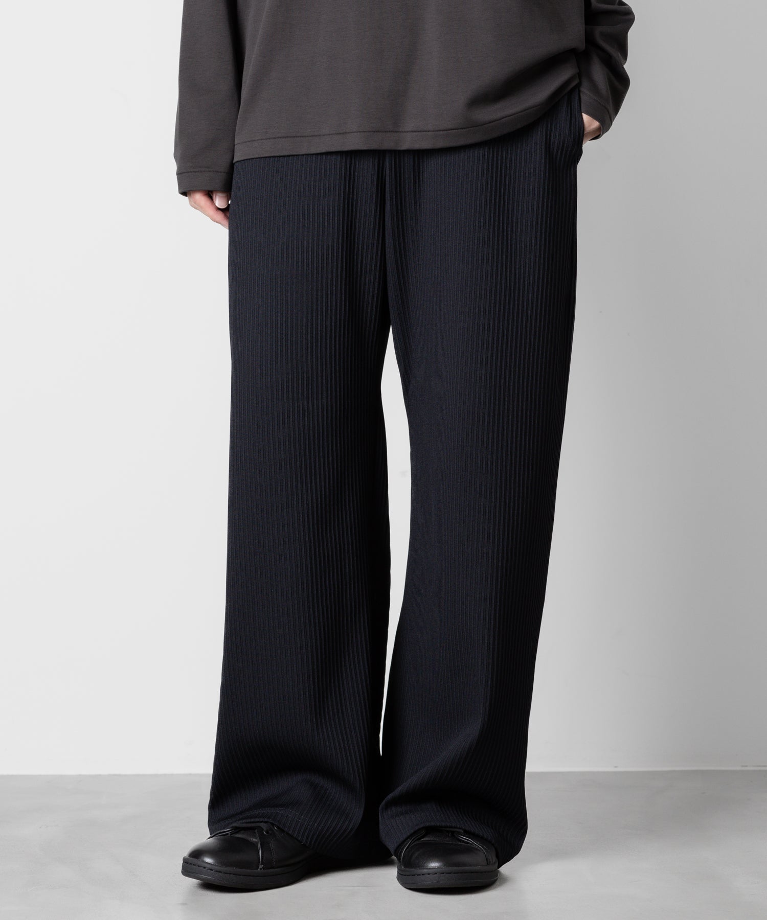 ATTACHMENT アタッチメントのPE STRETCH RIB WIDE LOUNGE TROUSERS - D.NAVY 公式通販サイトsession福岡セレクトショップ