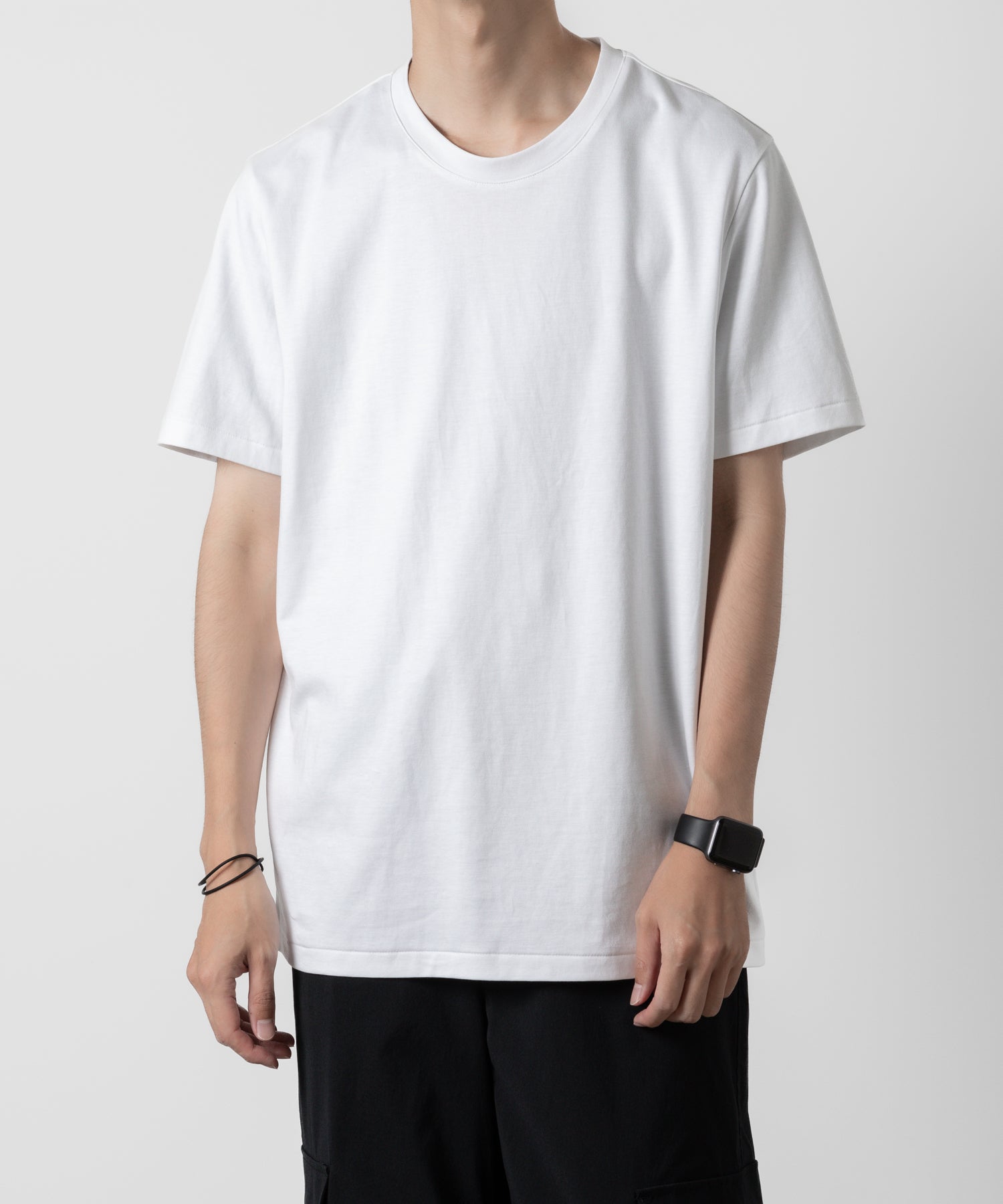 ATTACHMENT アタッチメントのCOTTON DOUBLE FACE SLIM FIT S/S TEE - WHITE  公式通販サイトsession福岡セレクトショップ