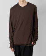 画像をギャラリービューアに読み込む, 【ATTACHMENT】ATTACHMENT アタッチメントの80/2 PIMA CO JERSEY SLIM FIT LAYERED L/S TEE - BROWN 公式通販サイトsession福岡セレクトショップ
