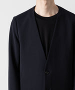 画像をギャラリービューアに読み込む, ATTACHMENT アタッチメントのPE STRETCH DOUBLE CLOTH COLLARLESS JACKET - NAVY 公式通販サイトsession福岡セレクトショップ
