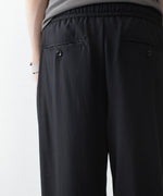 画像をギャラリービューアに読み込む, ATTACHMENT アタッチメントの2/90 WO TWIST TWILL EASY TROUSERS - BLACKの公式通販サイトsession福岡セレクトショップ
