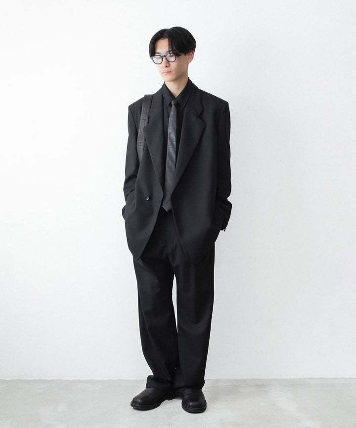 VEIN ヴェインの3/60 HIGH TWIST WOOL TRO EASY TROUSERS - BLACKの公式通販サイトsession福岡セレクトショップ