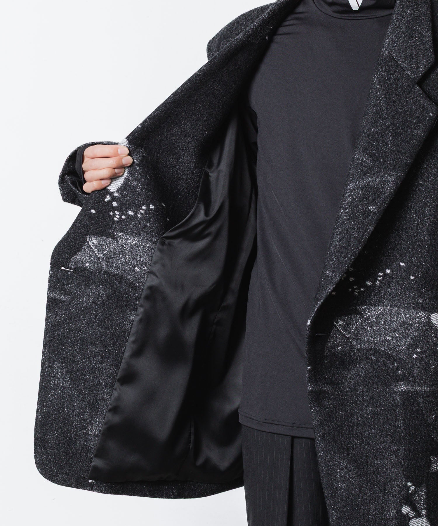 VEIN ヴェインのCO/WO PHOTO JACQUARD OVER JACKET - BLACKの公式通販サイトsession福岡セレクトショップ