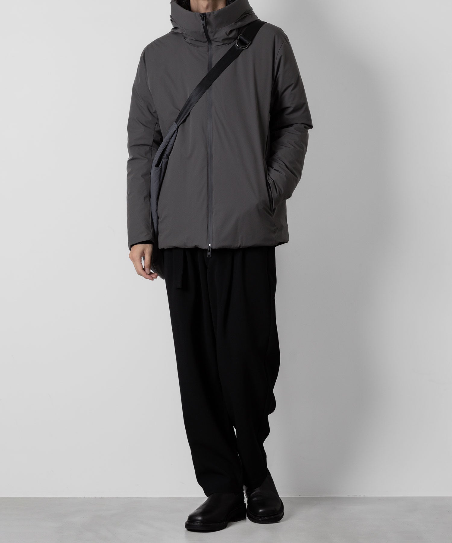 ATTACHMENT アタッチメントの3LAYER LIGHT TAFFETA HOODED DOWN JACKET - D.GRAY 公式通販サイトsession福岡セレクトショップ