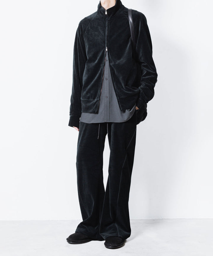 ATTACHMENT アタッチメントのCO/PE VELOR JERSEY TRACK JACKET - BLACKの公式通販サイトsession福岡セレクトショップ