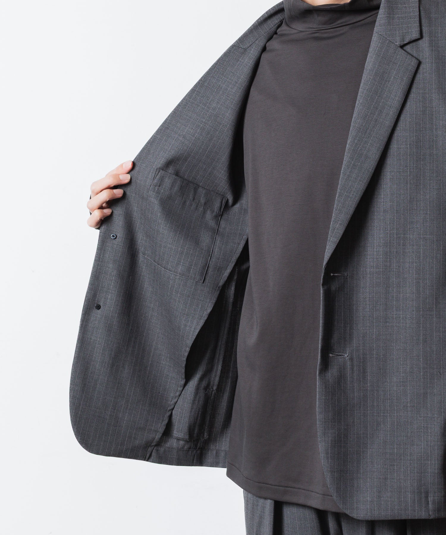 ATTACHMENT アタッチメントのT/W/SI STRETCH GABARDINE 2B JKT - S.GRAYの公式通販サイトsession福岡セレクトショップ