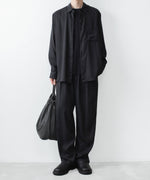 画像をギャラリービューアに読み込む, ATTACHMENT アタッチメントのCU/PE FIBRIL SATIN EASY TROUSERS - BLACKの公式通販サイトsession福岡セレクトショップ
