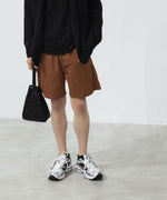 画像をギャラリービューアに読み込む, ATTACHMENT アタッチメントのNY TAFFETA SHORTS - BROWNの公式通販サイトsession福岡セレクトショップ
