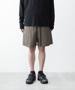 画像をギャラリービューアに読み込む, ATTACHMENT アタッチメントのNY TAFFETA SHORTS - KHAKI GRAYの公式通販サイトsession福岡セレクトショップ

