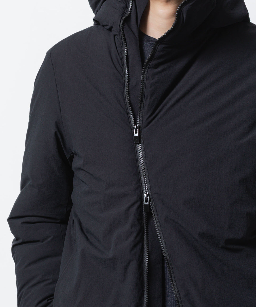 ATTACHMENT / EXCLUSIVE ITEMアタッチメントのNY 2WAY STRECH ROUND ZIP HOODED JACKET - BLACKの公式通販サイトsession福岡セレクトショップ