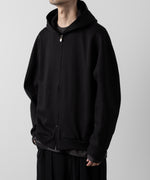 画像をギャラリービューアに読み込む, ATTACHMENT アタッチメントのCO/PE DOUBLE KNIT ZIP UP HOODIE - BLACK 公式通販サイトsession福岡セレクトショップ
