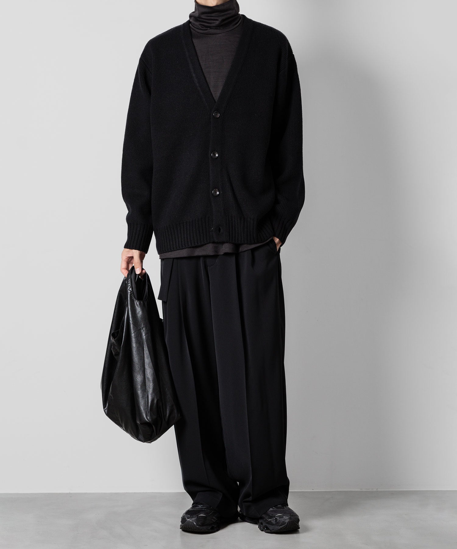 ATTACHMENT アタッチメントのBRITISH WO KNIT CARDIGAN - BLACK 公式通販サイトsession福岡セレクトショップ