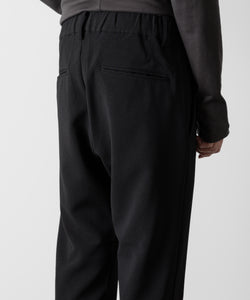 ATTACHMENT アタッチメントのPE STRETCH DOUBLE CLOTH REGULAR FIT EASY TROUSERS - BLACK 公式通販サイトsession福岡セレクトショップ