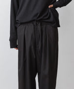 画像をギャラリービューアに読み込む, ATTACHMENT アタッチメントのT/W/SI STRETCH GABARDINE 1TUCK EASY TROUSERS - S.BLACKの公式通販サイトsession福岡セレクトショップ
