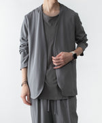 画像をギャラリービューアに読み込む, ATTACHMENT アタッチメントの2/90 WO TWIST TWILL COLLARLESS JKT - GRAYの公式通販サイトsession福岡セレクトショップ
