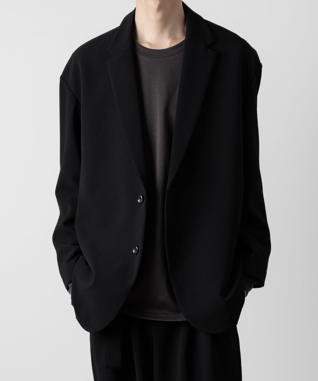 ATTACHMENT アタッチメントのPE STRETCH DOUBLE CLOTH OVERSIZED 2B JACKET - BLACK 公式通販サイトsession福岡セレクトショップ