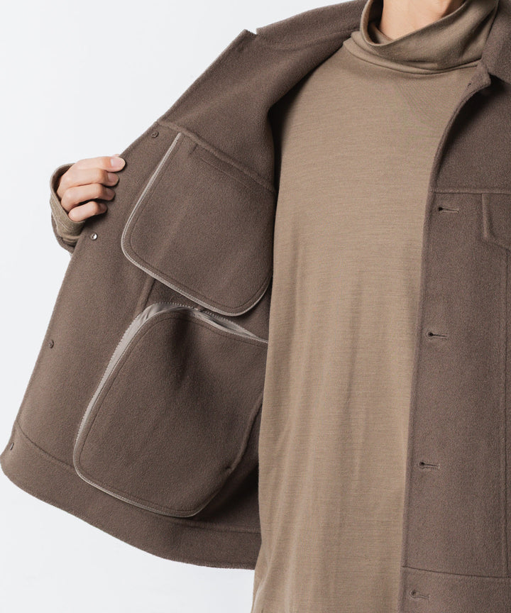 ATTACHMENT アタッチメントのWO/CA DOUBLE FACE BEAVER TRACKER JACKET - KHAKI GRAYの公式通販サイトsession福岡セレクトショップ