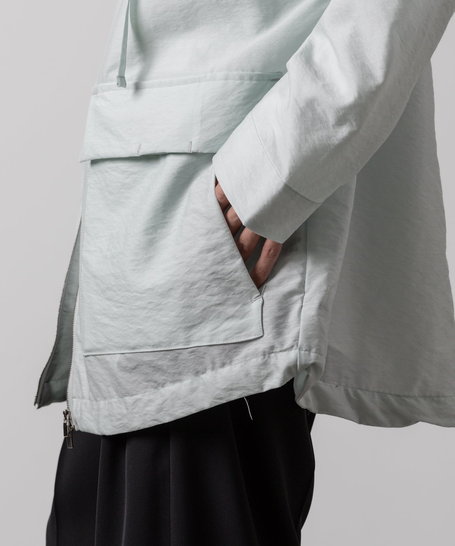 ATTACHMENT アタッチメントのWO/NY VOILE ZIP UP HOODED JACKET - L.GREEN 公式通販サイトsession福岡セレクトショップ