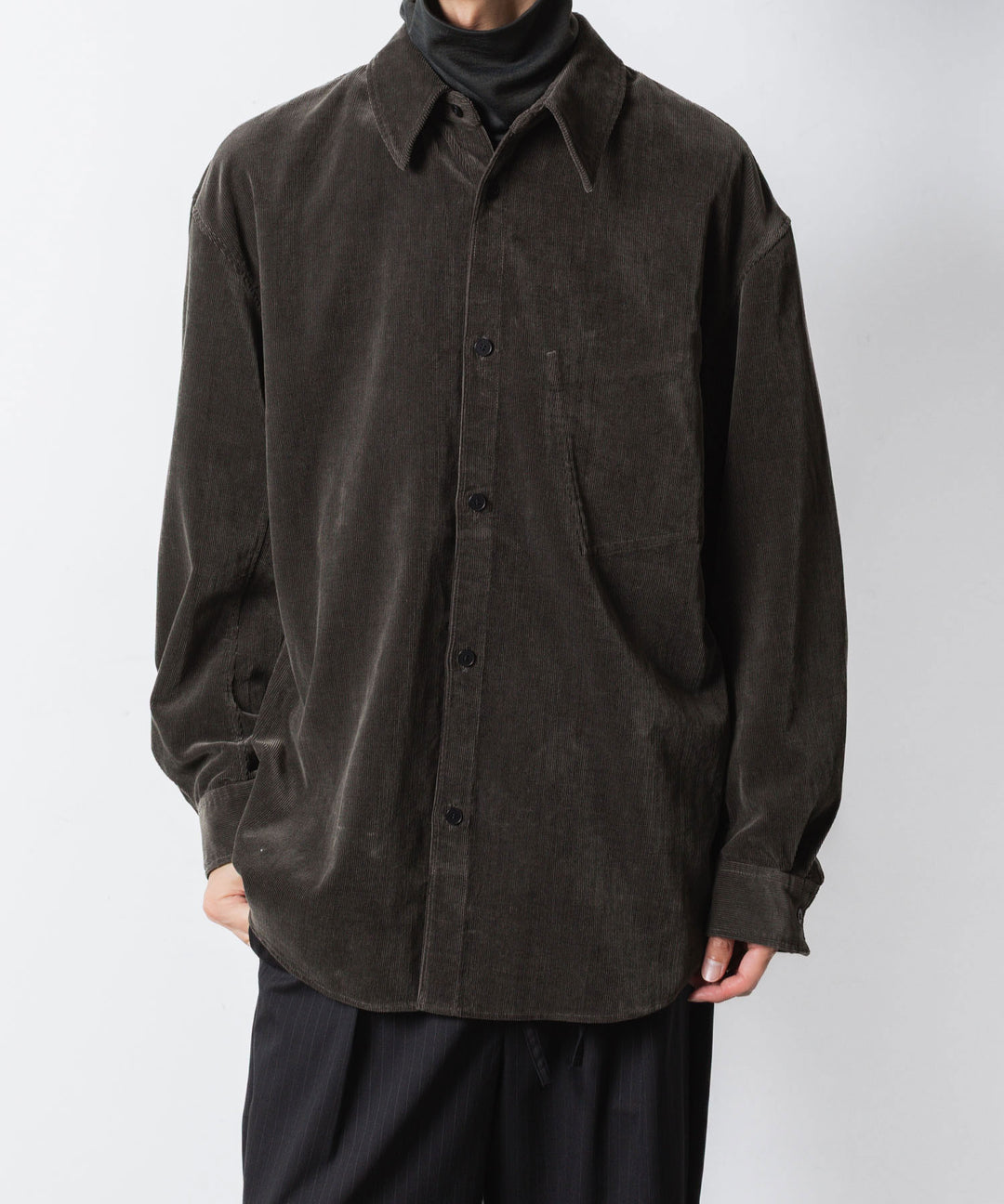 VEIN ヴェインのFINX CO CORDUROY L/S SHIRT - D.GRAYの公式通販サイトsession福岡セレクトショップ