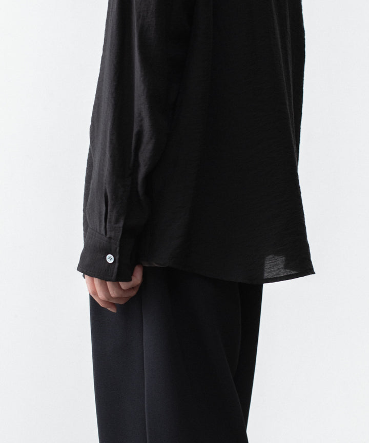 ATTACHMENT アタッチメントのLY/SI LAWN PATCH POCKET OPEN COLLAR L/S SHIRT - BLACKの公式通販サイトsession福岡セレクトショップ