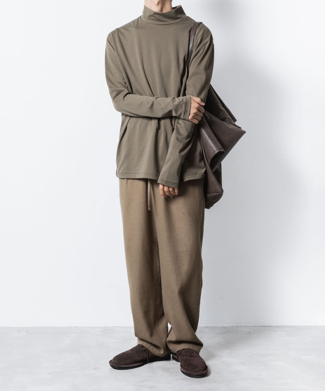 ATTACHMENT アタッチメントのRY/CO/SI FLANNEL 1TUCK EASY TROUSERS - CAMELの公式通販サイトsession福岡セレクトショップ