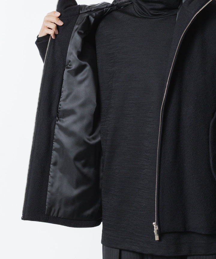 ATTACHMENT アタッチメントのWOOL SHAGGY PADDING HOODED JACKET - BLACKの公式通販サイトsession福岡セレクトショップ