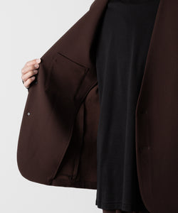 ATTACHMENT アタッチメントのPE STRETCH DOUBLE CLOTH COLLARLESS JACKET - BROWN 公式通販サイトsession福岡セレクトショップ