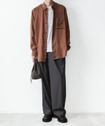 画像をギャラリービューアに読み込む, ATTACHMENT アタッチメントのCU/PE FIBRIL SATIN L/S SHIRT - L.BROWNの公式通販サイトsession福岡セレクトショップ
